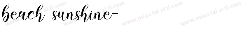beach sunshine字体转换